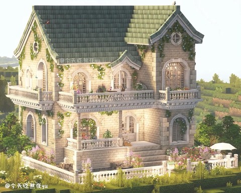 我的世界别墅怎么建